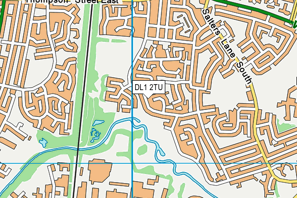 DL1 2TU map - OS VectorMap District (Ordnance Survey)