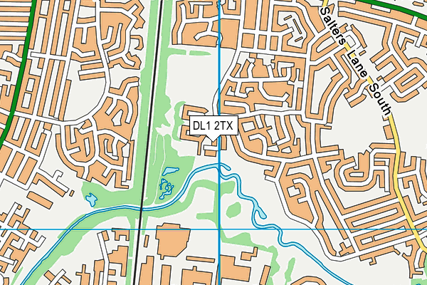DL1 2TX map - OS VectorMap District (Ordnance Survey)