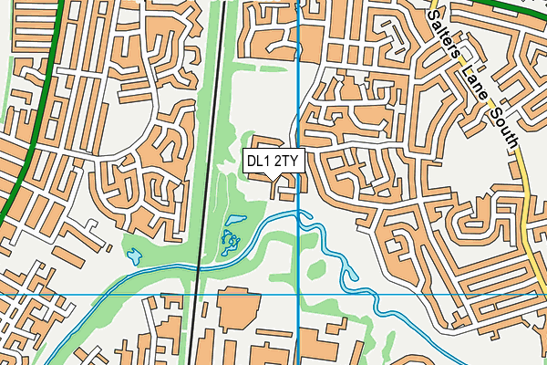 DL1 2TY map - OS VectorMap District (Ordnance Survey)