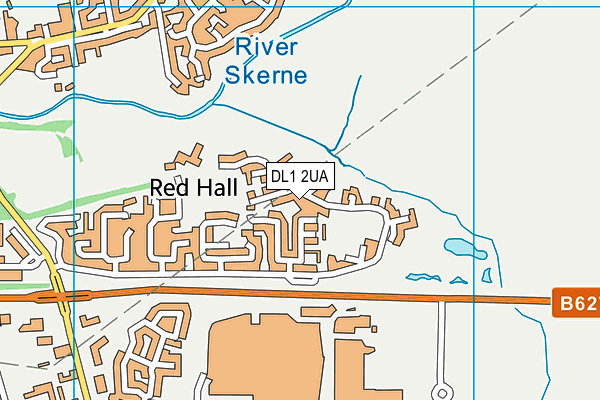 DL1 2UA map - OS VectorMap District (Ordnance Survey)
