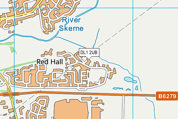 DL1 2UB map - OS VectorMap District (Ordnance Survey)