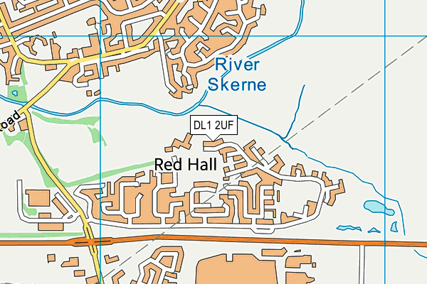 DL1 2UF map - OS VectorMap District (Ordnance Survey)