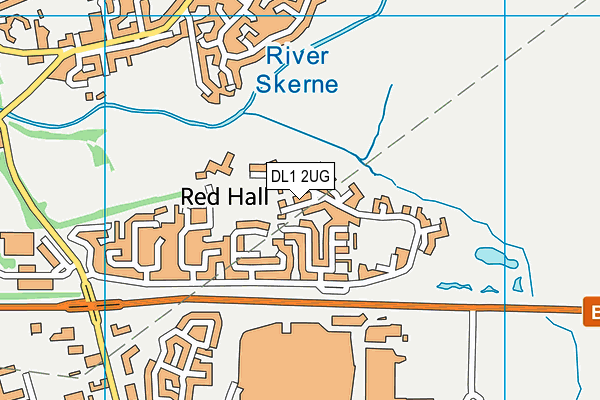 DL1 2UG map - OS VectorMap District (Ordnance Survey)