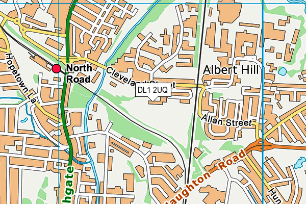 DL1 2UQ map - OS VectorMap District (Ordnance Survey)