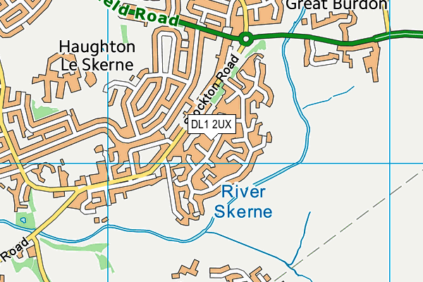 DL1 2UX map - OS VectorMap District (Ordnance Survey)