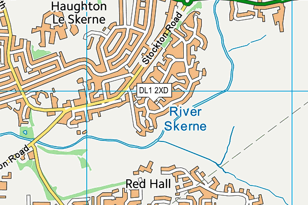 DL1 2XD map - OS VectorMap District (Ordnance Survey)