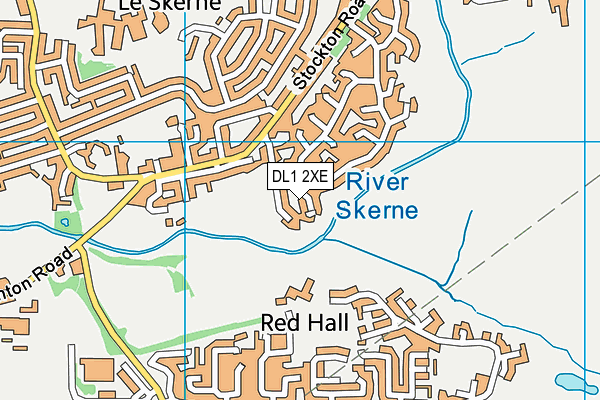 DL1 2XE map - OS VectorMap District (Ordnance Survey)