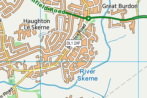 DL1 2XF map - OS VectorMap District (Ordnance Survey)