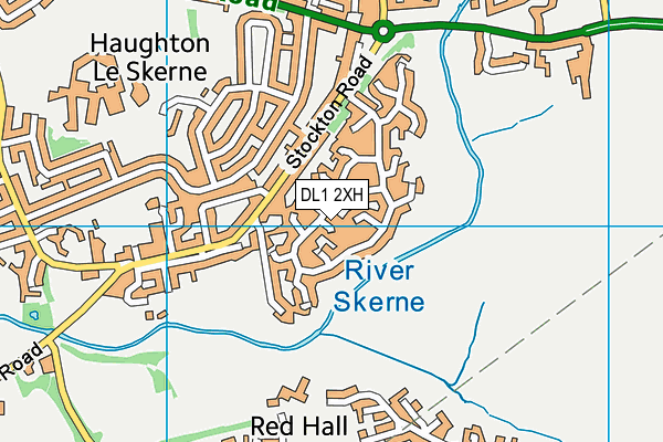 DL1 2XH map - OS VectorMap District (Ordnance Survey)