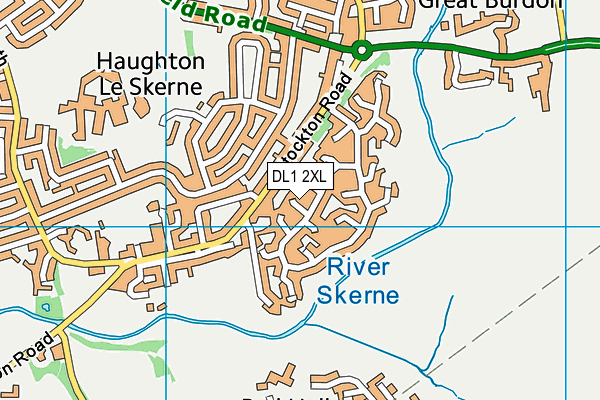 DL1 2XL map - OS VectorMap District (Ordnance Survey)