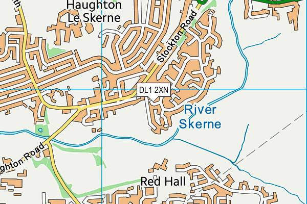 DL1 2XN map - OS VectorMap District (Ordnance Survey)