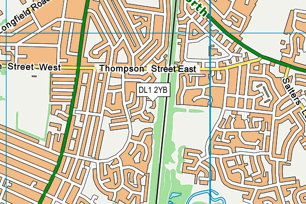 DL1 2YB map - OS VectorMap District (Ordnance Survey)