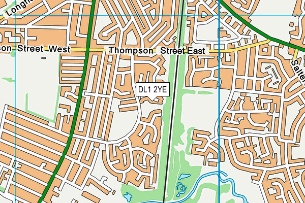 DL1 2YE map - OS VectorMap District (Ordnance Survey)
