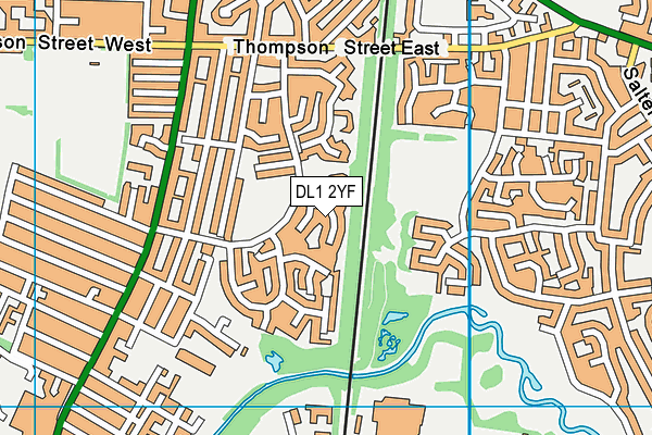 DL1 2YF map - OS VectorMap District (Ordnance Survey)