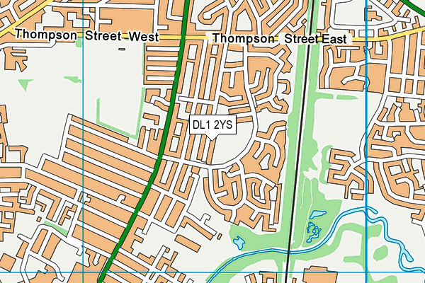 DL1 2YS map - OS VectorMap District (Ordnance Survey)