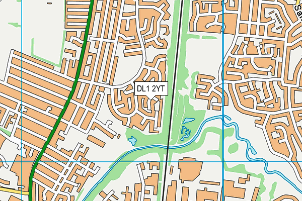 DL1 2YT map - OS VectorMap District (Ordnance Survey)