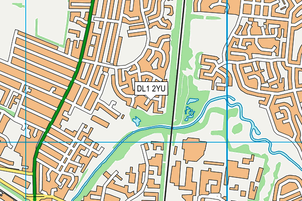 DL1 2YU map - OS VectorMap District (Ordnance Survey)