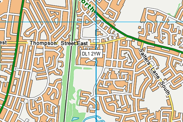 DL1 2YW map - OS VectorMap District (Ordnance Survey)