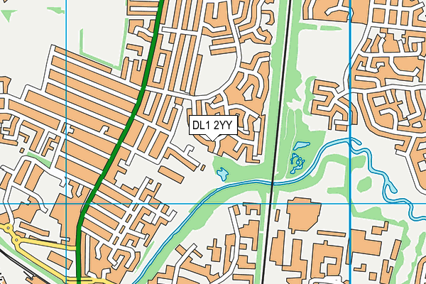 DL1 2YY map - OS VectorMap District (Ordnance Survey)