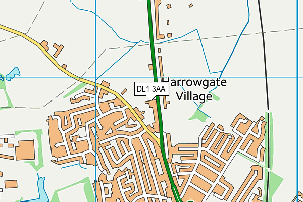 DL1 3AA map - OS VectorMap District (Ordnance Survey)