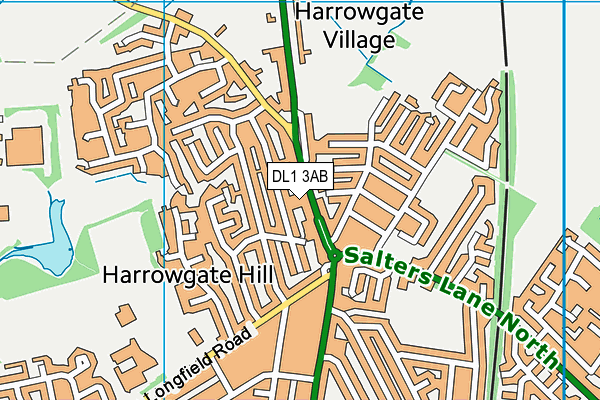 DL1 3AB map - OS VectorMap District (Ordnance Survey)