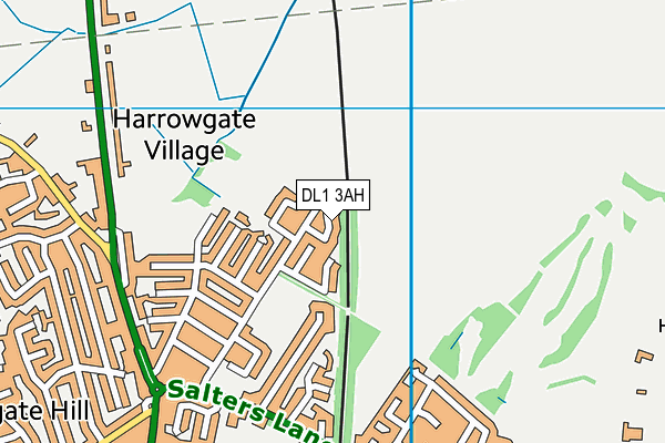 DL1 3AH map - OS VectorMap District (Ordnance Survey)