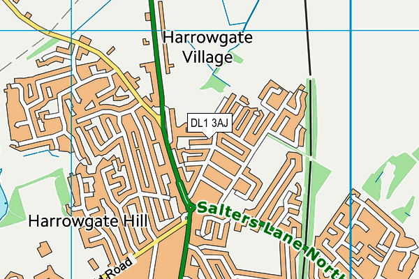 DL1 3AJ map - OS VectorMap District (Ordnance Survey)