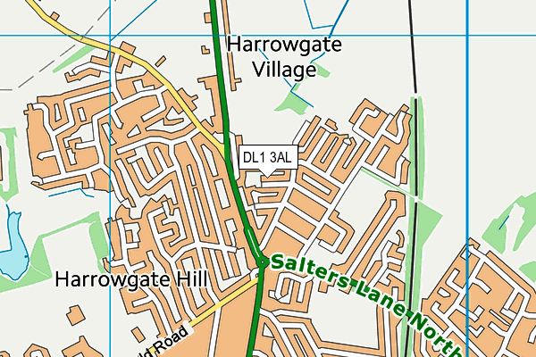 DL1 3AL map - OS VectorMap District (Ordnance Survey)