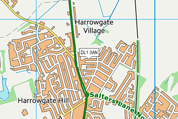 DL1 3AN map - OS VectorMap District (Ordnance Survey)