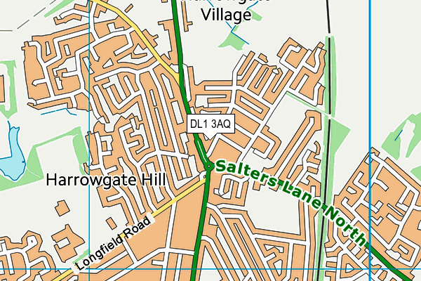 DL1 3AQ map - OS VectorMap District (Ordnance Survey)