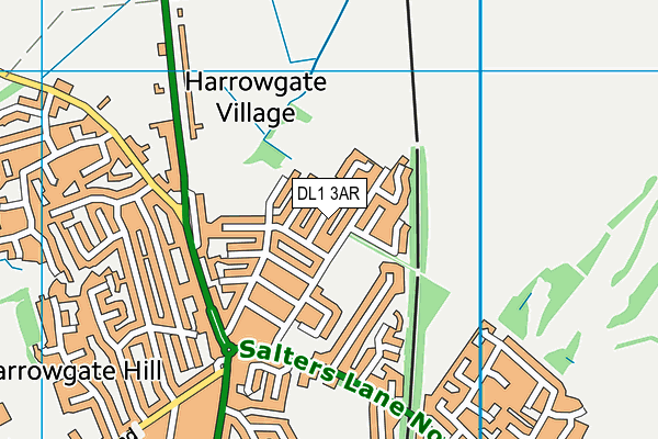 DL1 3AR map - OS VectorMap District (Ordnance Survey)