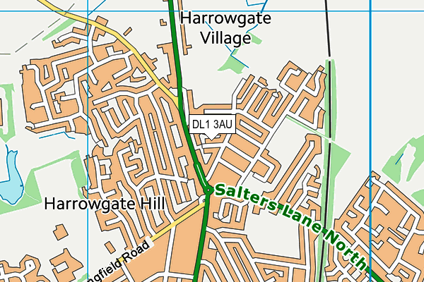 DL1 3AU map - OS VectorMap District (Ordnance Survey)