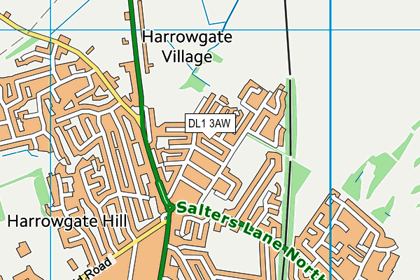 DL1 3AW map - OS VectorMap District (Ordnance Survey)