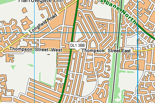 DL1 3BB map - OS VectorMap District (Ordnance Survey)