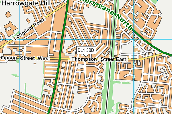 DL1 3BD map - OS VectorMap District (Ordnance Survey)