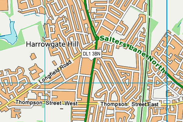 DL1 3BN map - OS VectorMap District (Ordnance Survey)