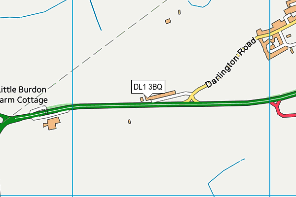 DL1 3BQ map - OS VectorMap District (Ordnance Survey)