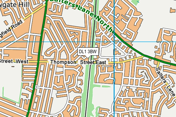 DL1 3BW map - OS VectorMap District (Ordnance Survey)