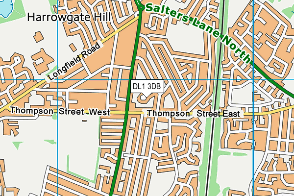 DL1 3DB map - OS VectorMap District (Ordnance Survey)