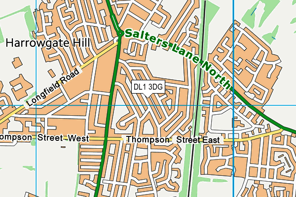 DL1 3DG map - OS VectorMap District (Ordnance Survey)