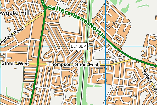 DL1 3DP map - OS VectorMap District (Ordnance Survey)