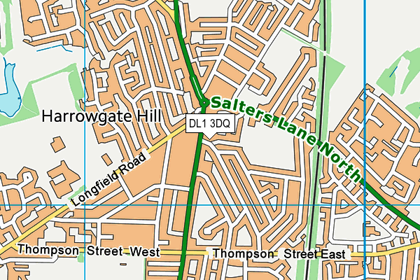 DL1 3DQ map - OS VectorMap District (Ordnance Survey)