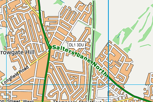 DL1 3DU map - OS VectorMap District (Ordnance Survey)