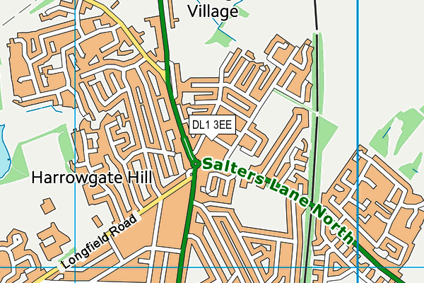 DL1 3EE map - OS VectorMap District (Ordnance Survey)
