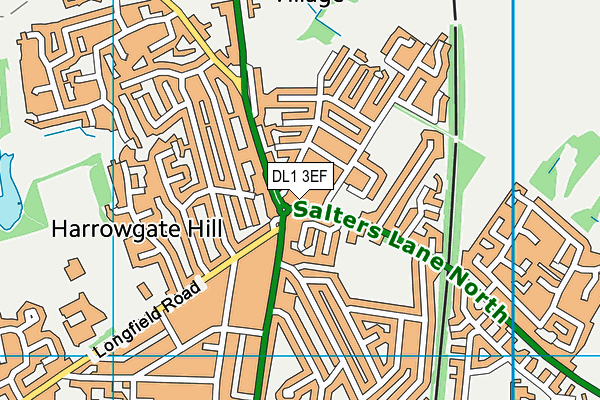 DL1 3EF map - OS VectorMap District (Ordnance Survey)