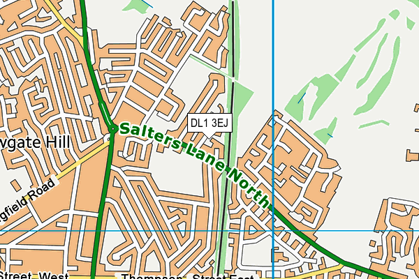 DL1 3EJ map - OS VectorMap District (Ordnance Survey)