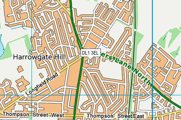 DL1 3EL map - OS VectorMap District (Ordnance Survey)