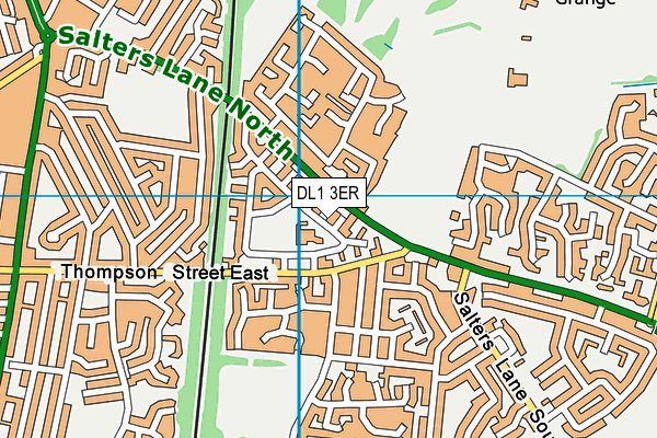 DL1 3ER map - OS VectorMap District (Ordnance Survey)