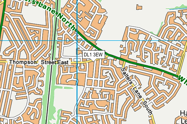 DL1 3EW map - OS VectorMap District (Ordnance Survey)