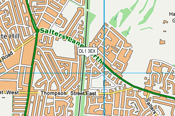 DL1 3EX map - OS VectorMap District (Ordnance Survey)